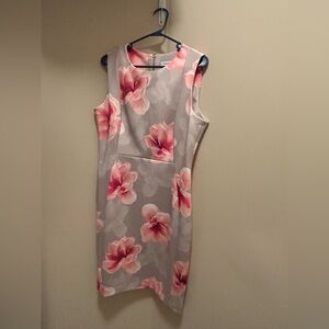 Calvin Klein Pink Floral Midi Dress
